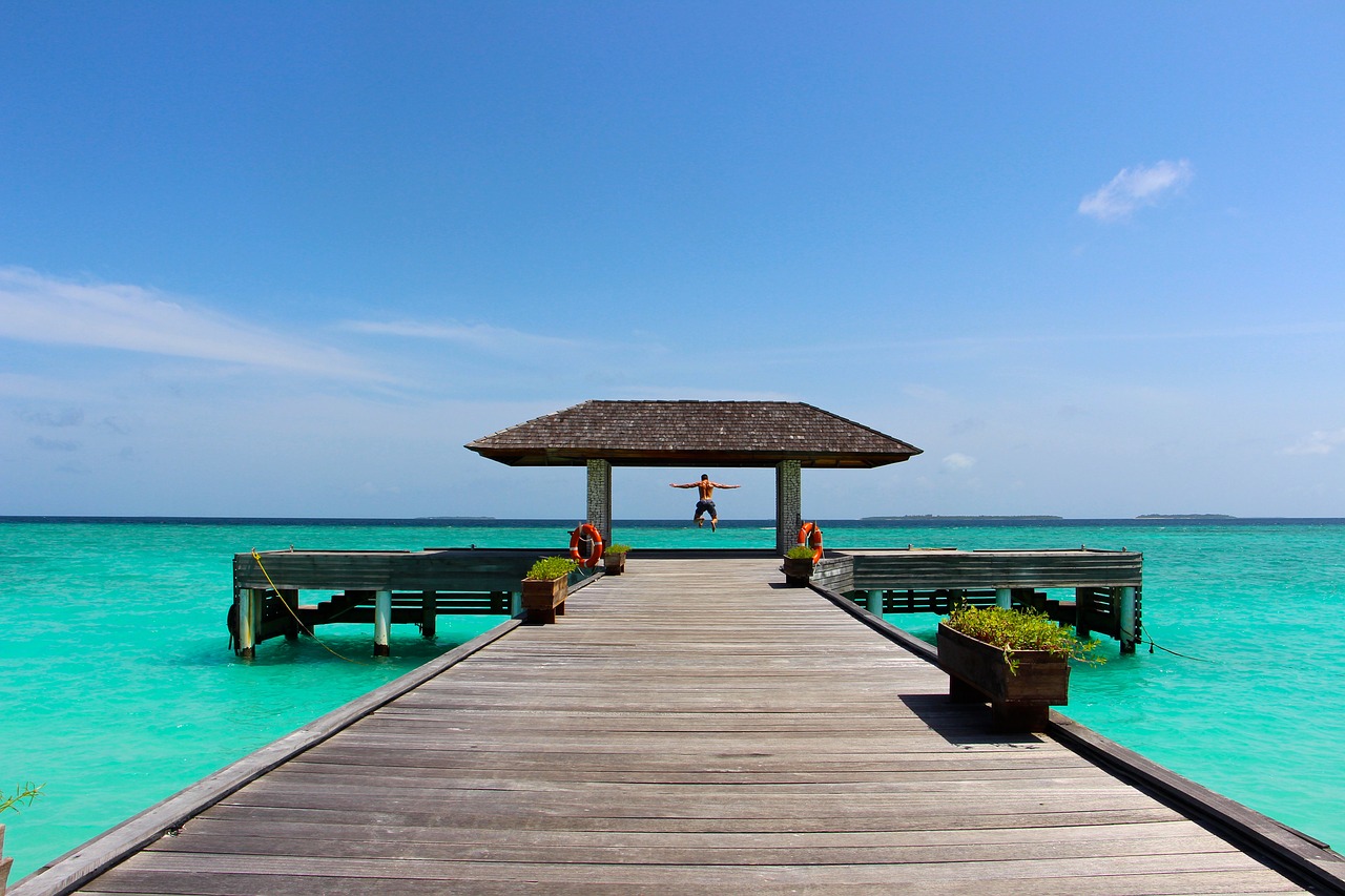 Image - web sea boardwalk water turquoise