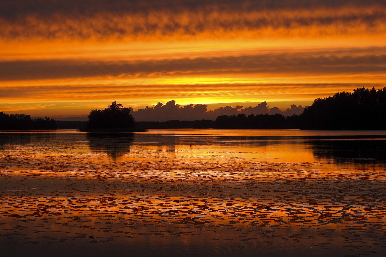 Image - sunset nature finland summer