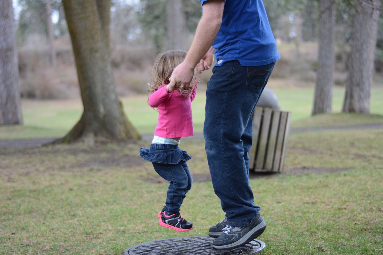 Image - jump father daughter father