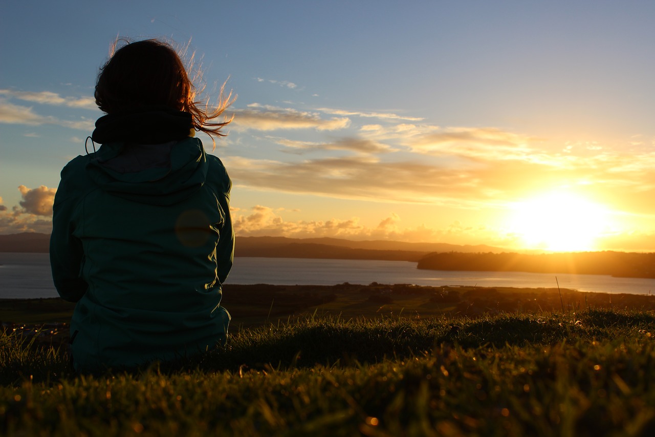 Image - sunset meadow nature relaxation