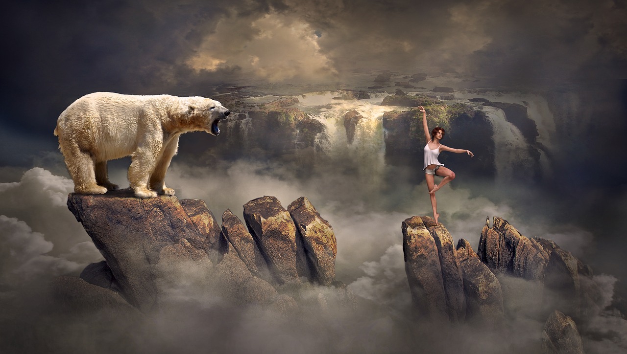 Image - fantasy landscape polar bear