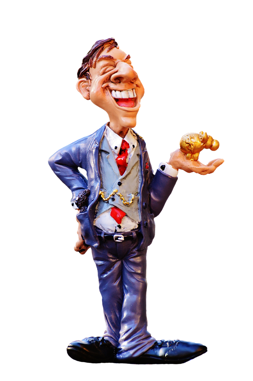 Image - businessman figure funny on time