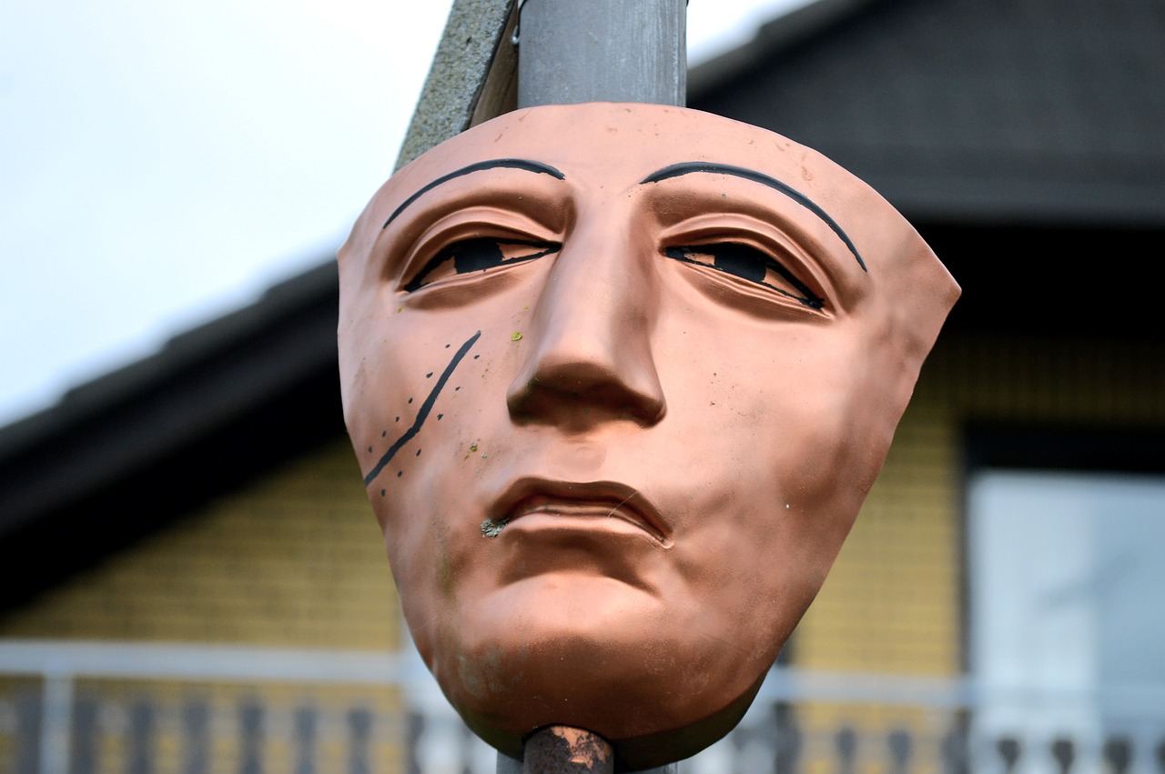 Image - face mask head sculpture art