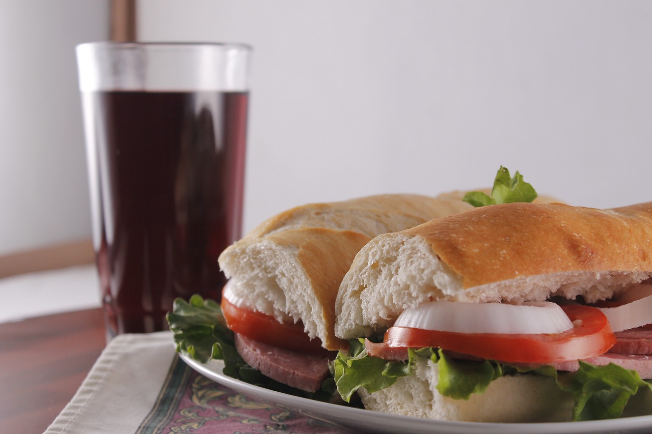 Image - sandwich wine food