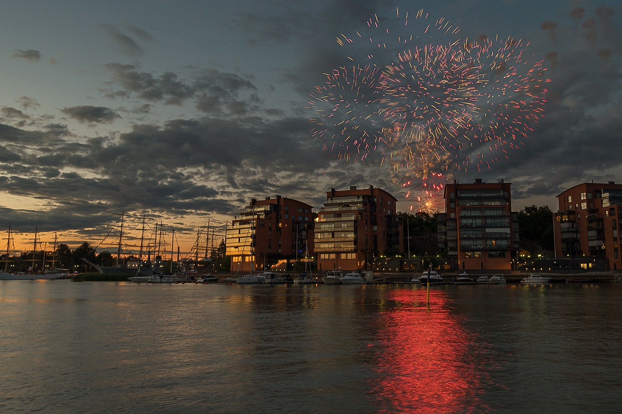 Image - turku finnish fireworks sea