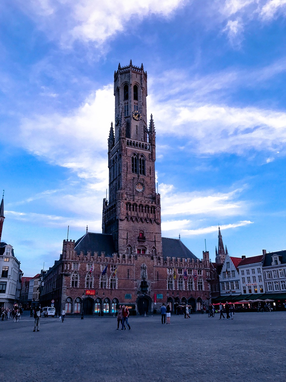 Image - bruges tower clouds