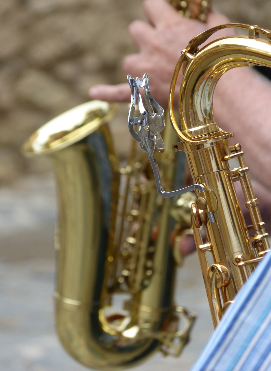 Image - saxophone sax band wind instruments