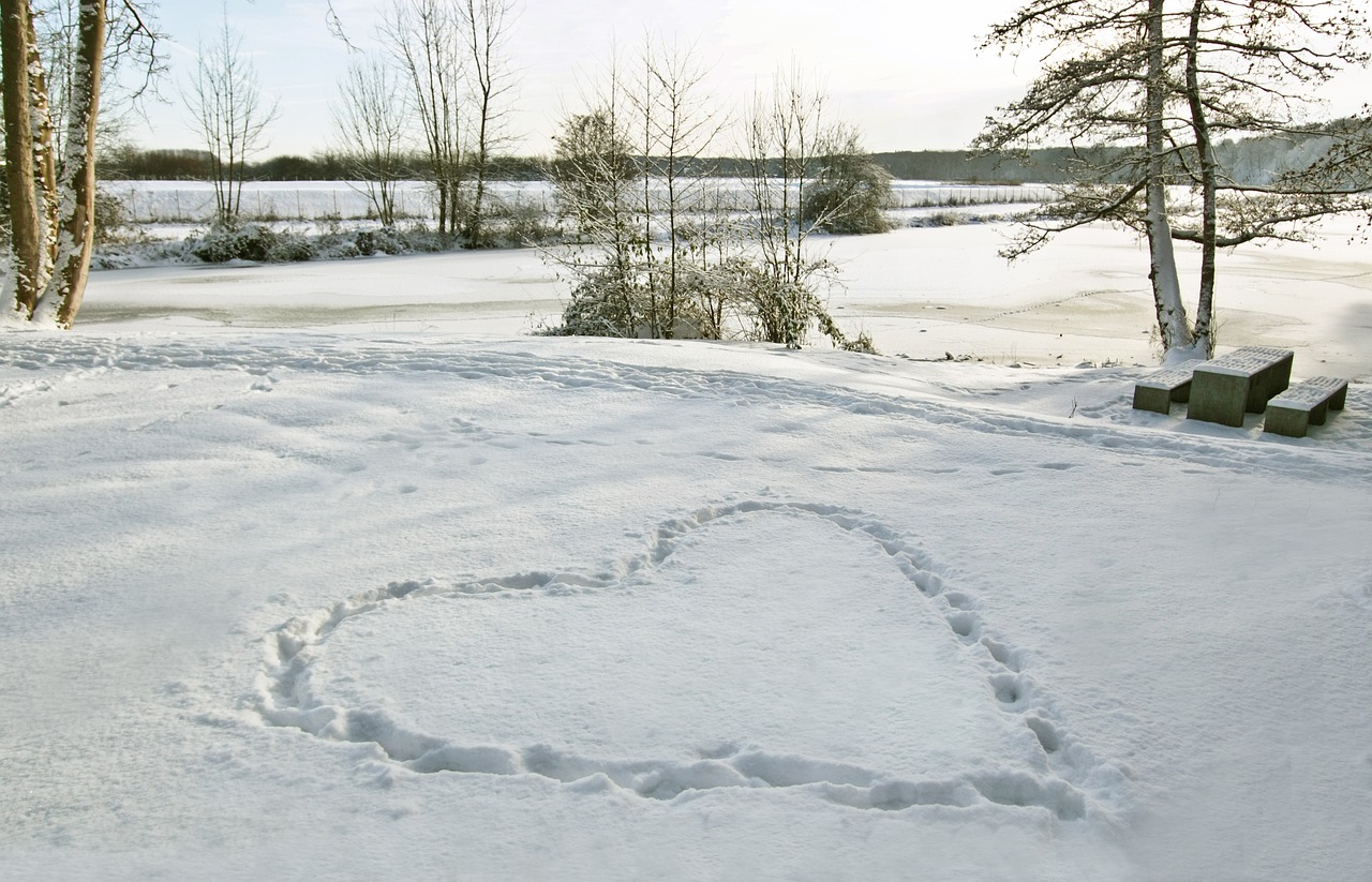 Image - heart snow love winter snow heart