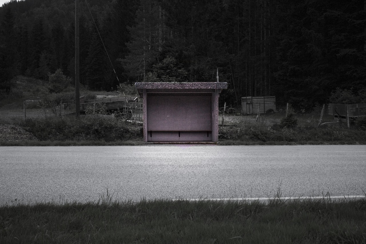 Image - bus structure dark public station