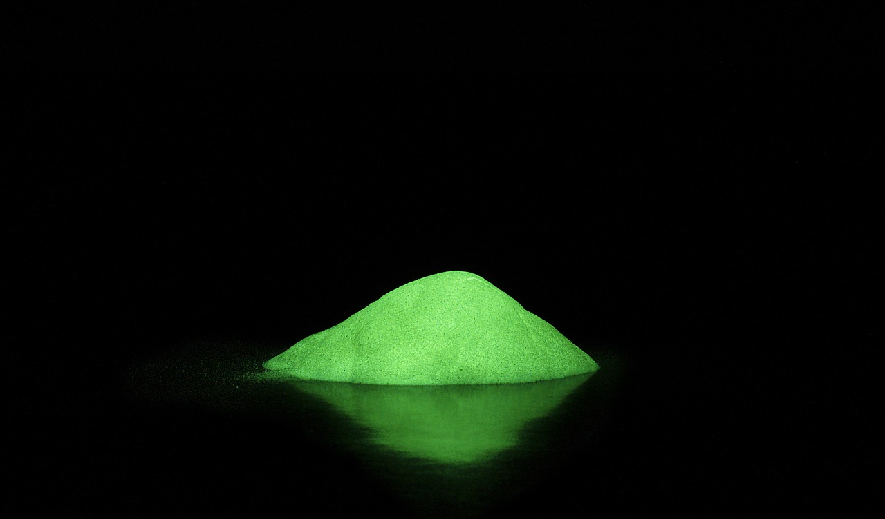 Image - fosforescencia powder light green