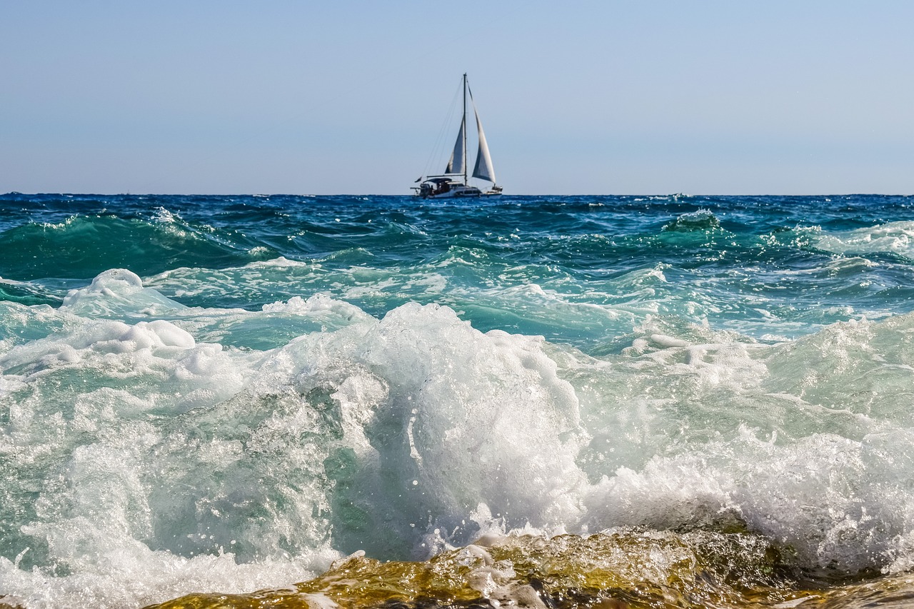 Image - wave sea spray foam motion boat