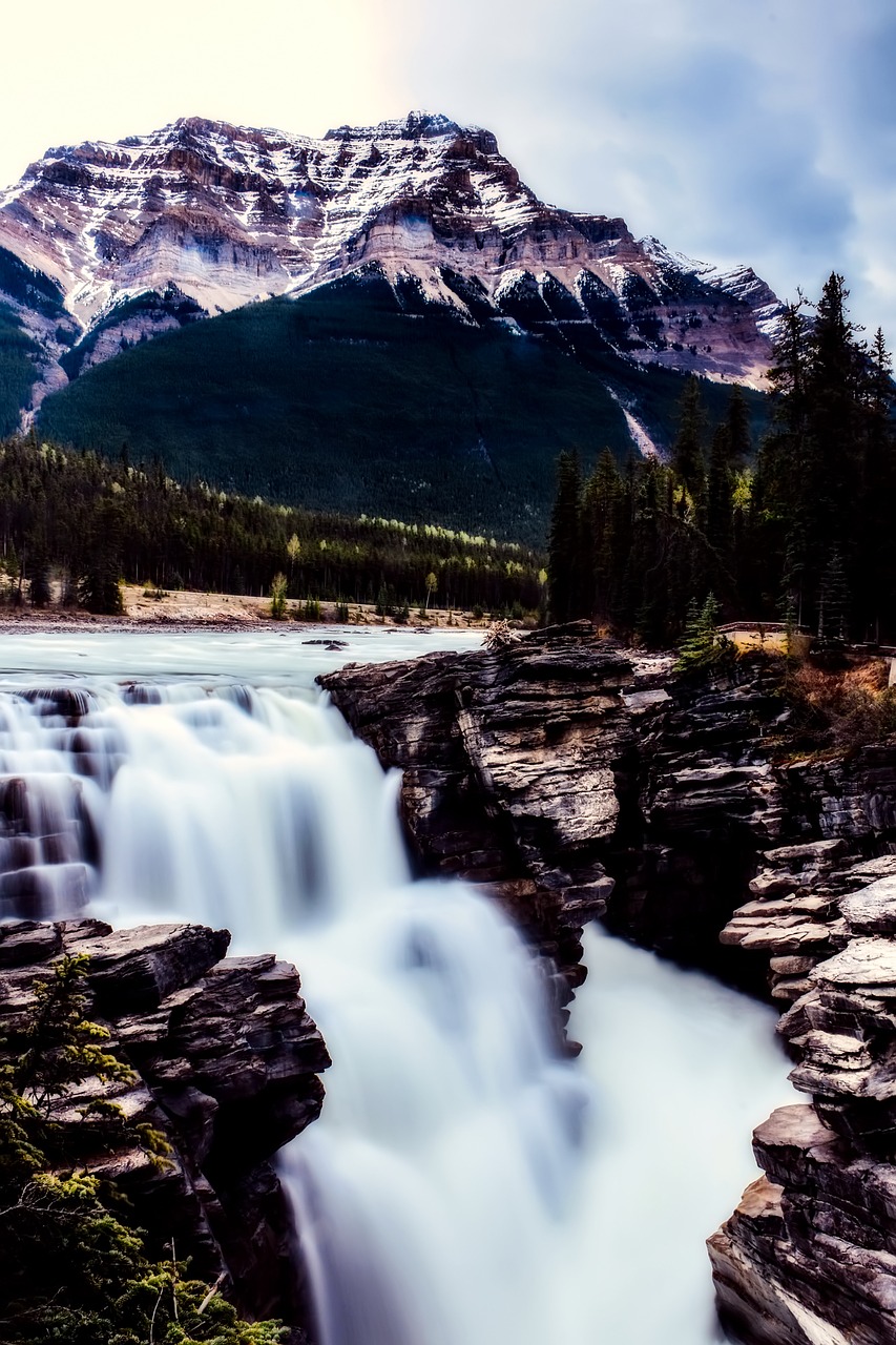 Image - athabasca falls canada landscape