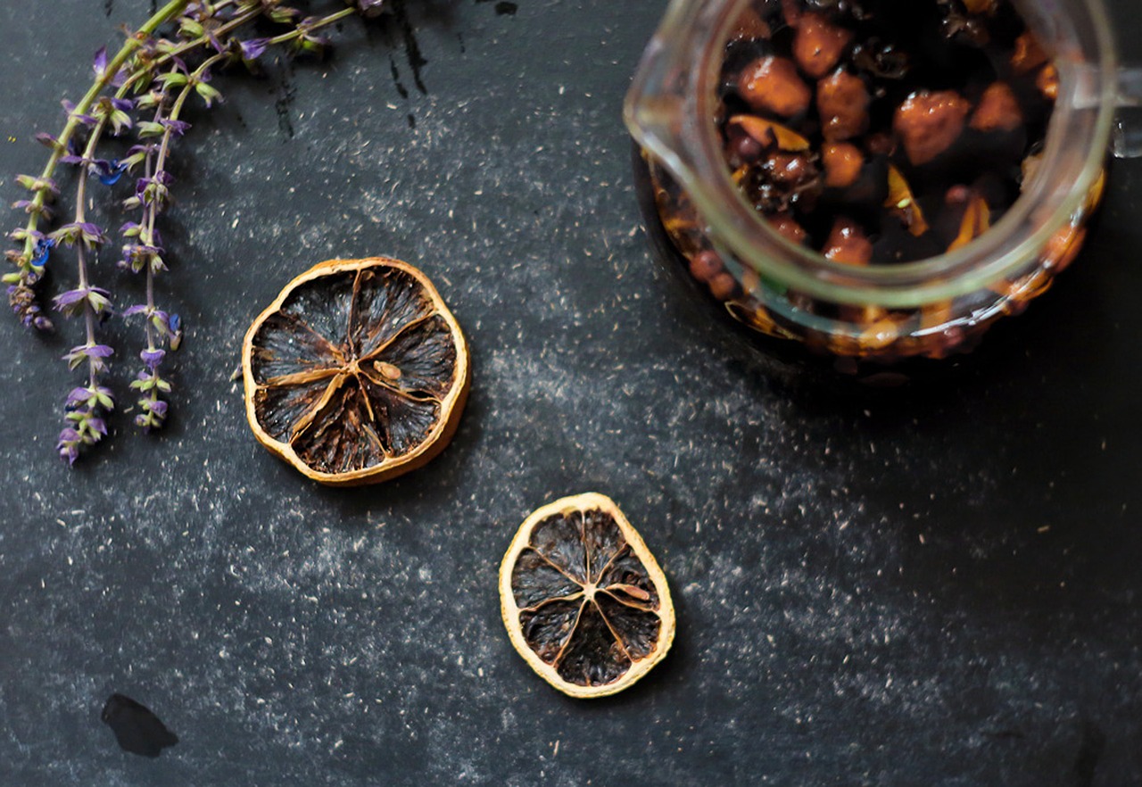 Image - lavender tea lemon table sunlight