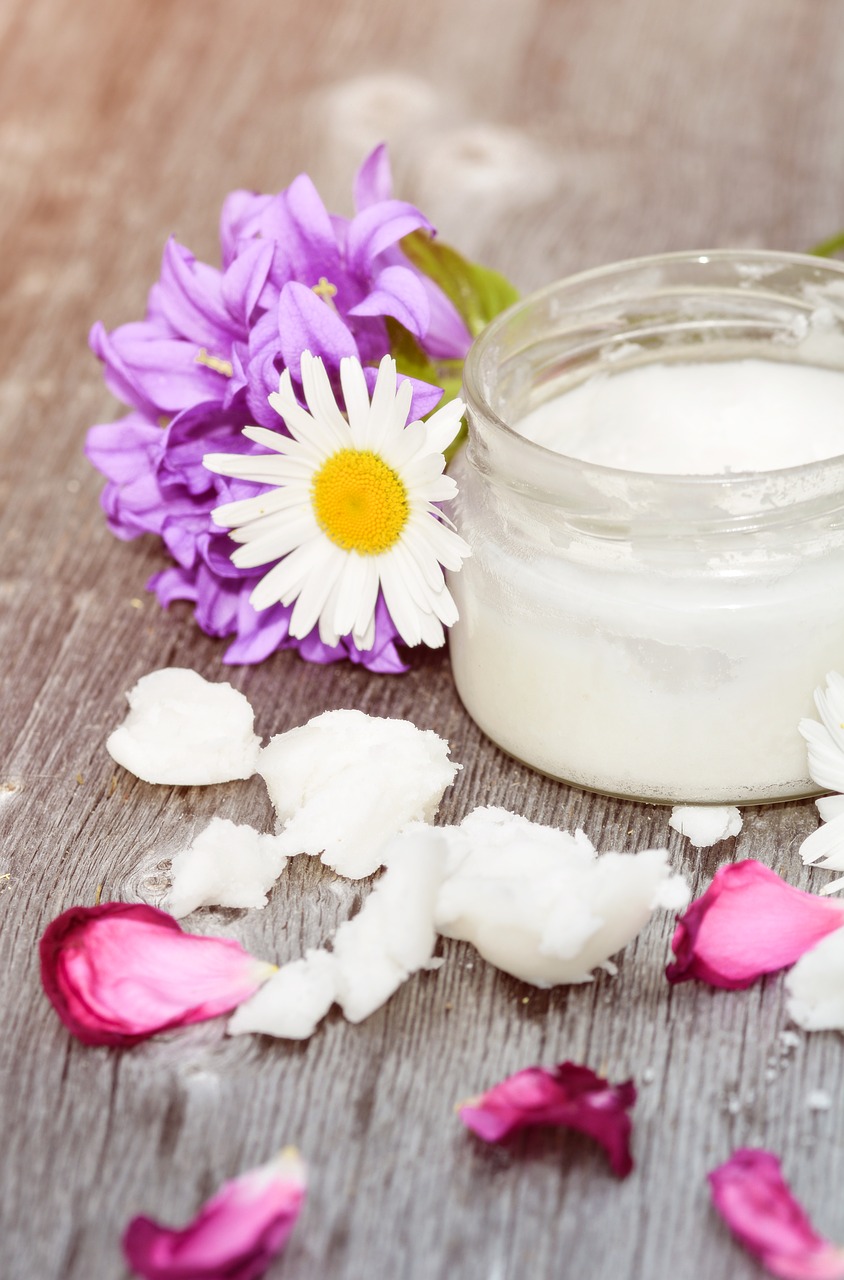 Image - coconut oil oil white glass jar