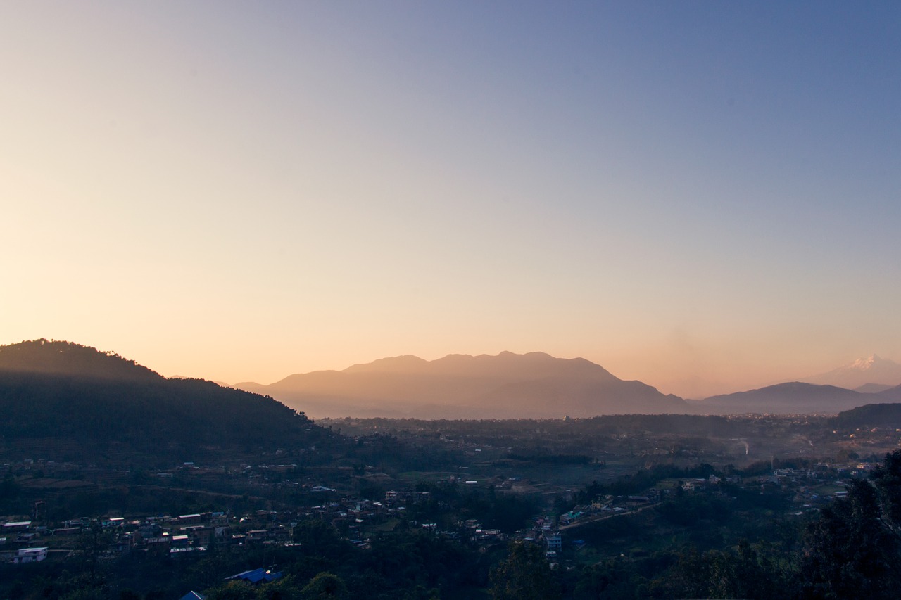 Image - sunset nepal kathmandu landscape