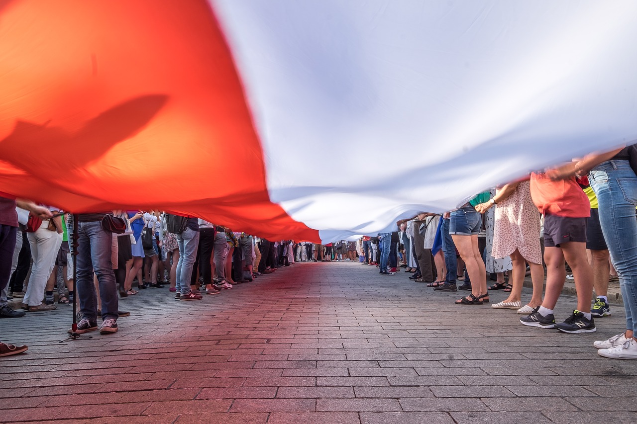 Image - poland flag polish demonstration