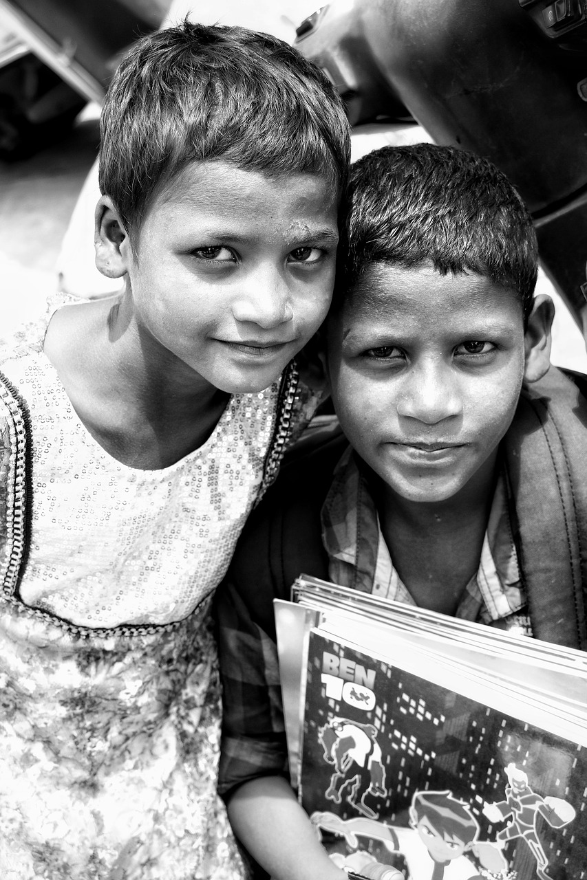 Image - poverty monochrome india person