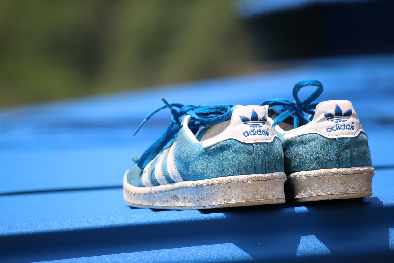 Image - blue adidas shoes