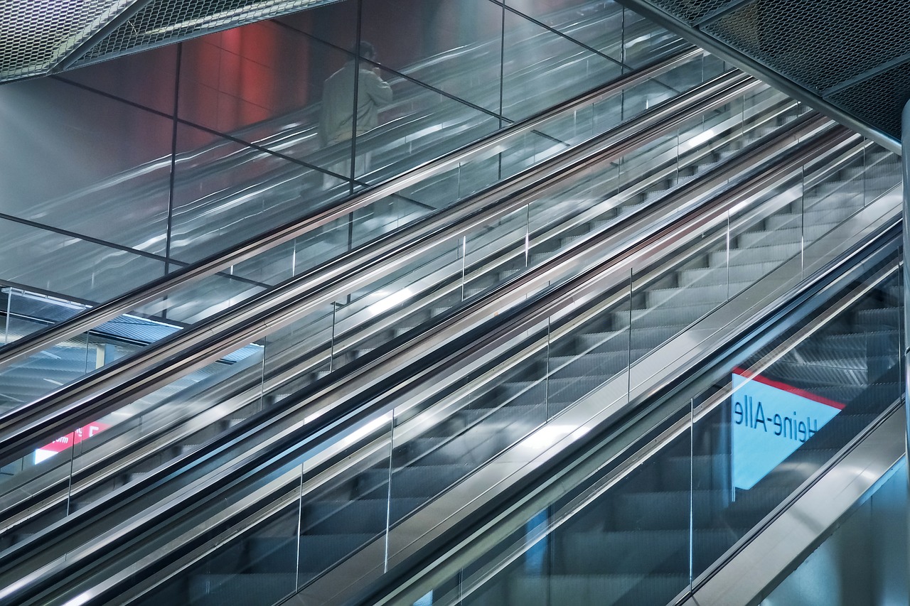 Image - escalator underground handrails