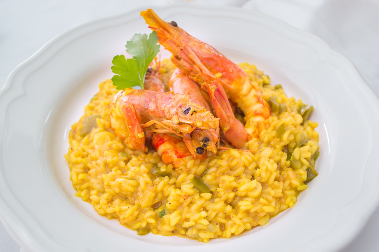 Image - food risotto saffron shrimps