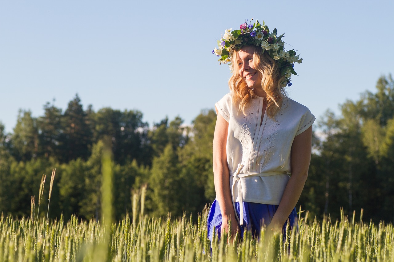 Image - country girl women summer portrait