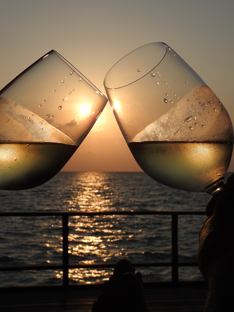 Image - sunset wine glass romantic