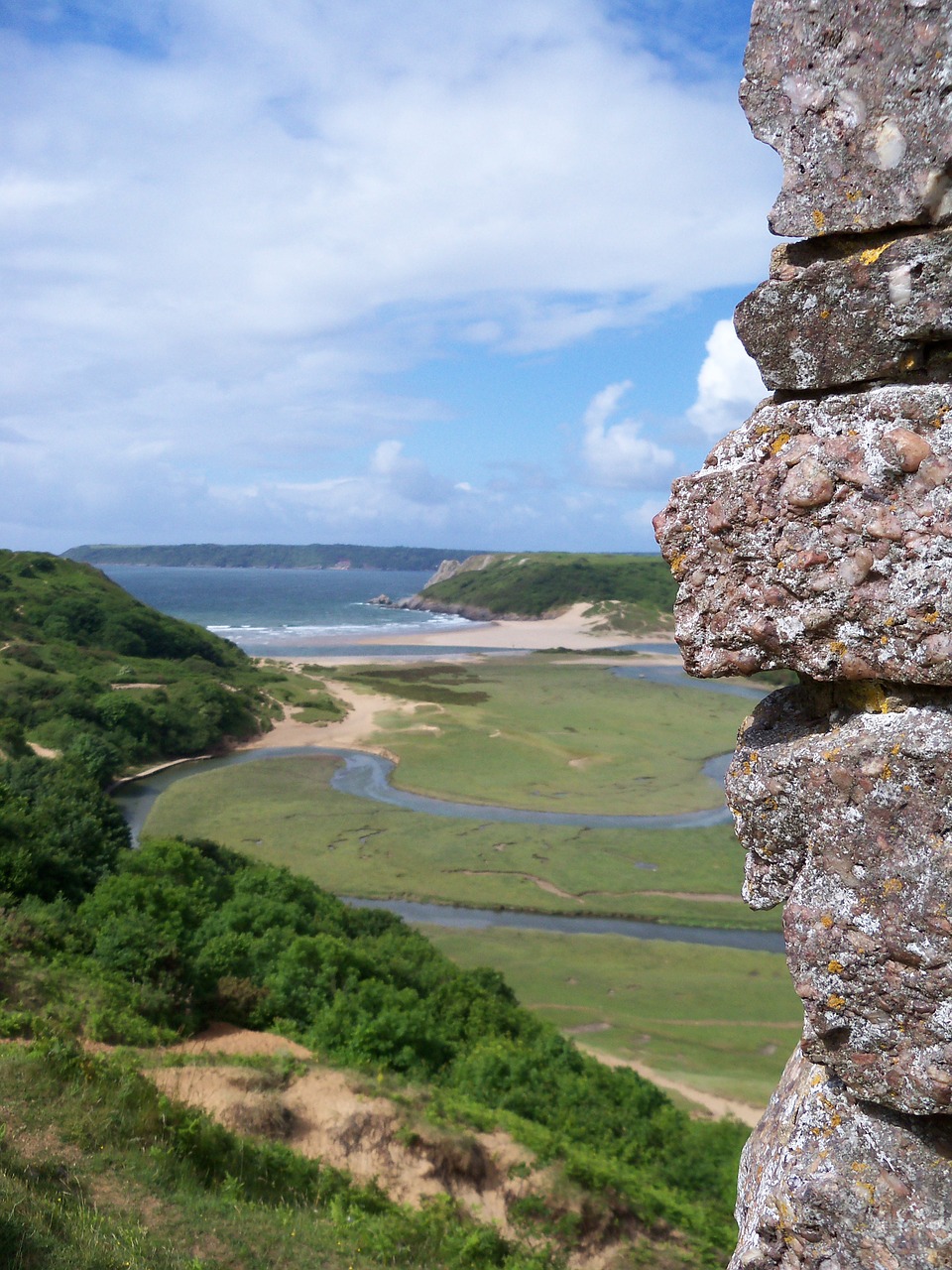 Image - gower three cliffs castle swansea