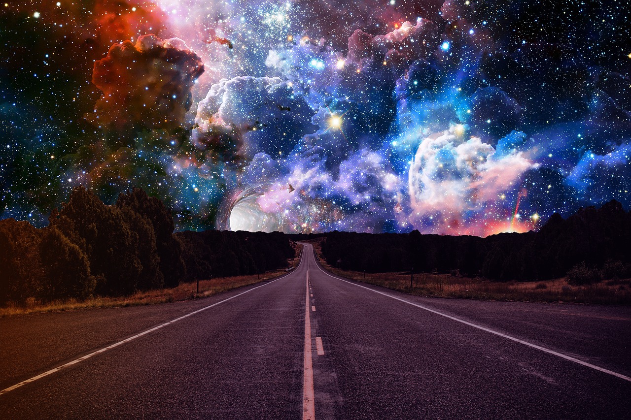 Image - space sky nebula street route