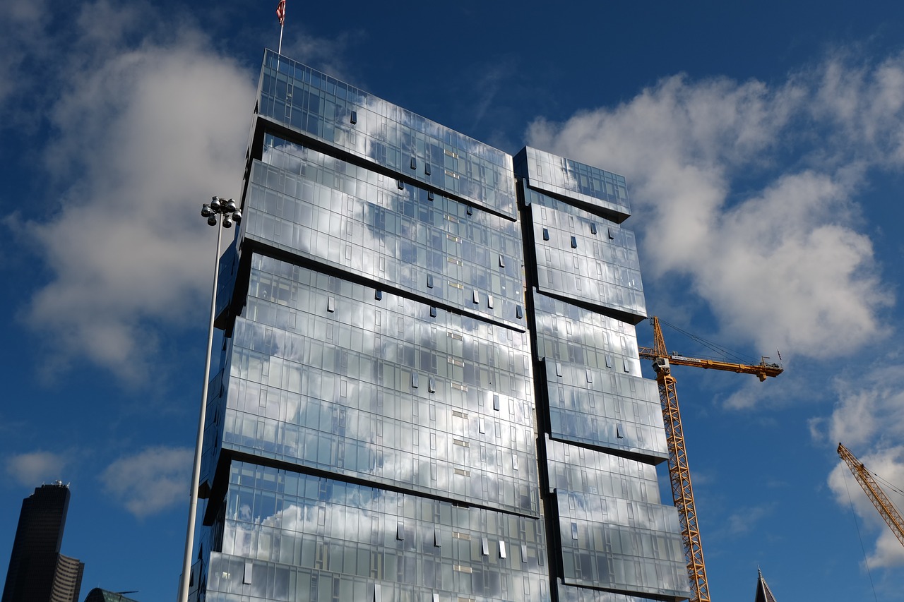 Image - high rise buildings white cloud