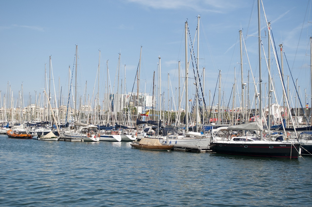 Image - port barcelona ships sea