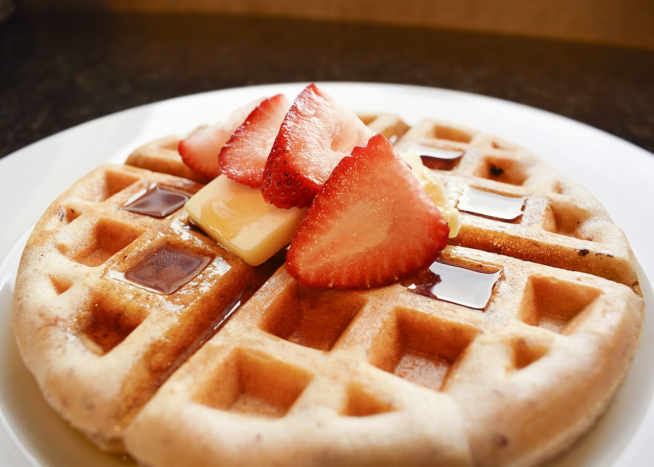 Image - waffle waffles strawberry