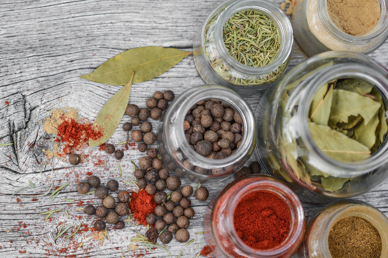 Image - spices jar kitchen cooking wooden