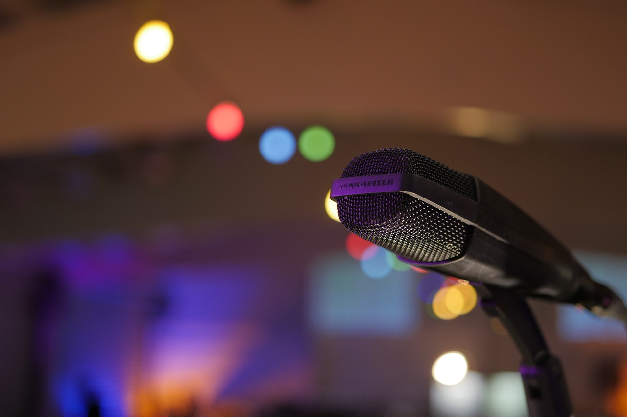 Image - microphone garland concert singing