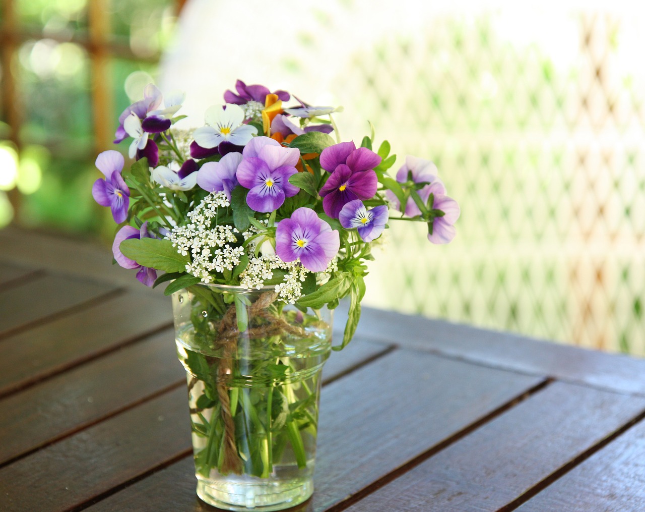 Image - flower pansy vase summer garden