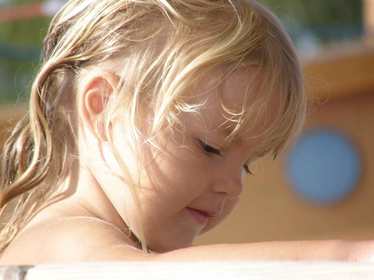 Image - child portrait face girl blond