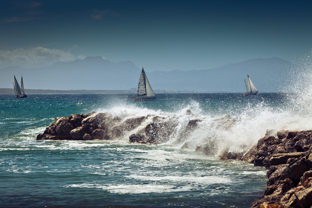 Image - sailing boat coast sea water sail