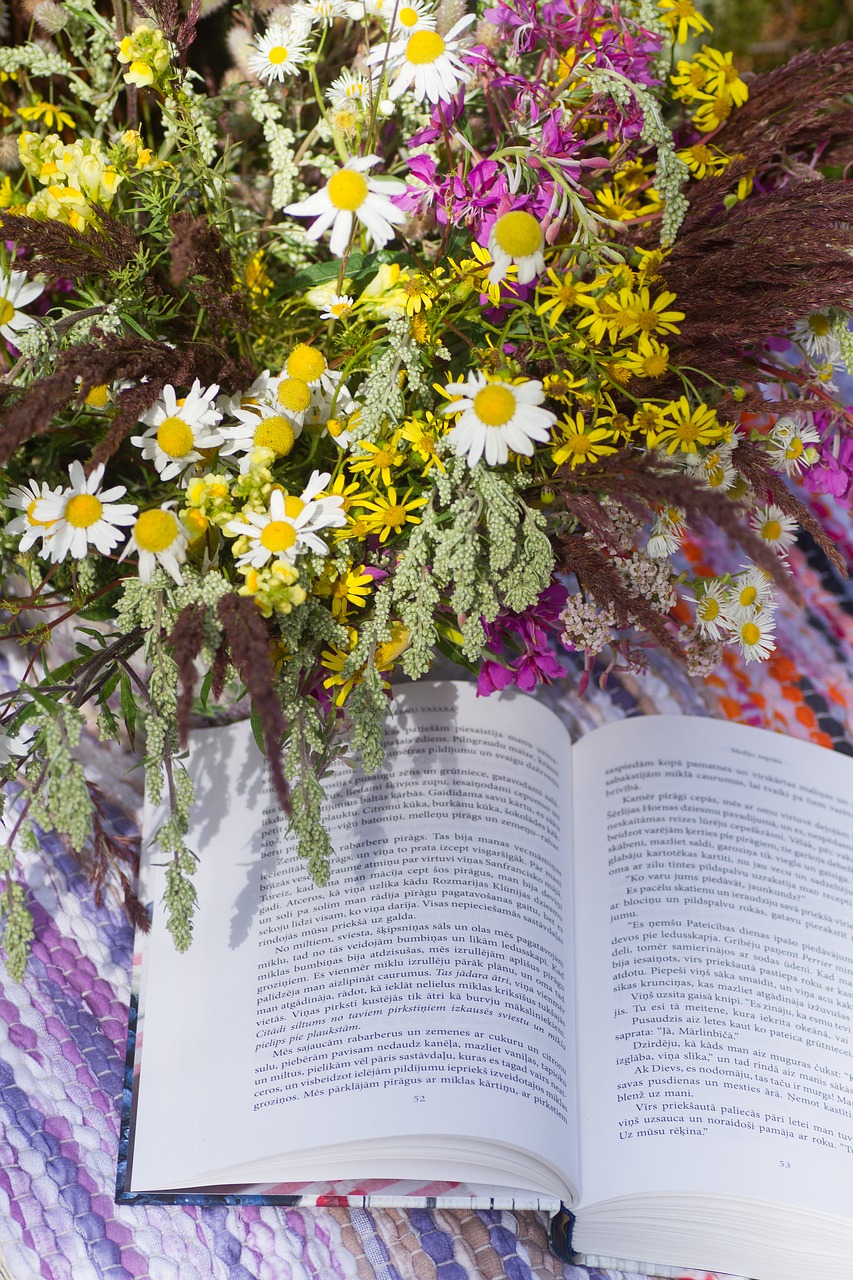 Image - book flowers forest bouquet garden