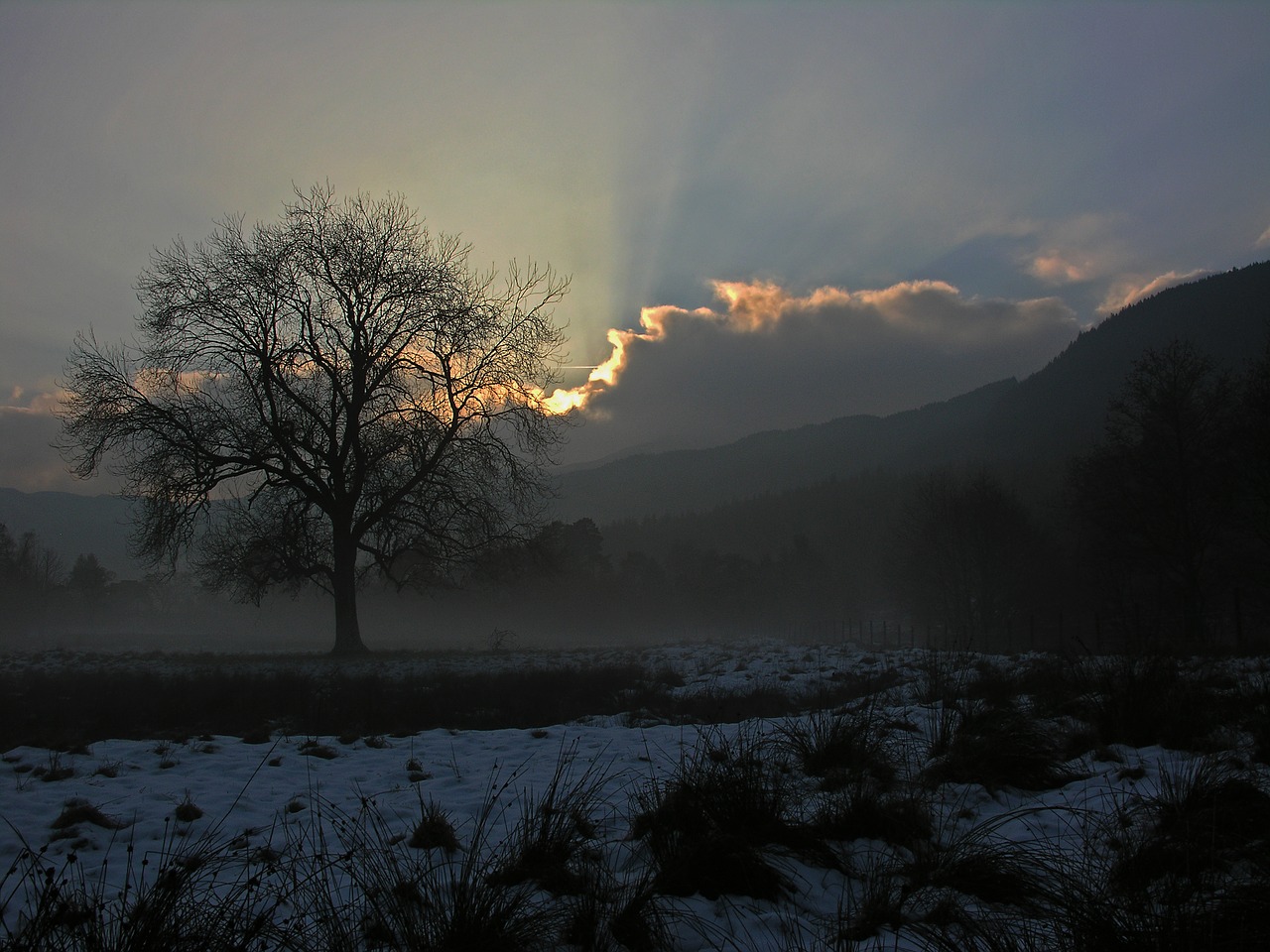 Image - sunrise scotland sky landscape