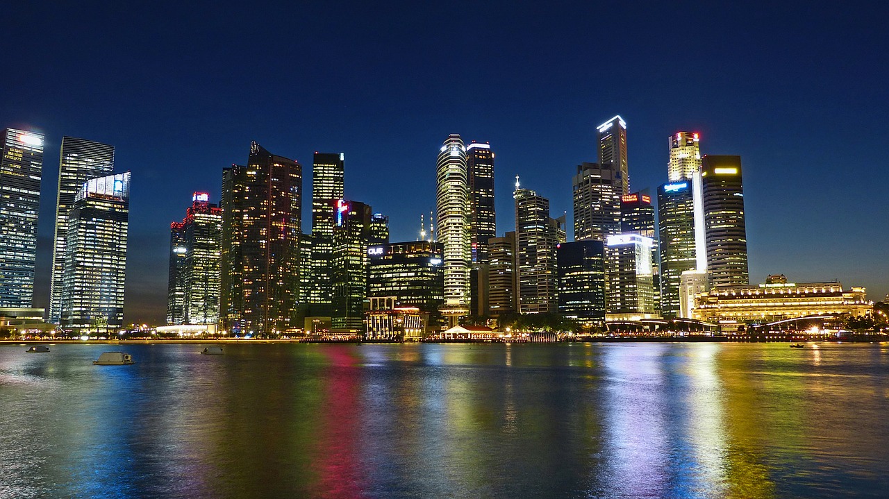 Image - singapore river skyline building