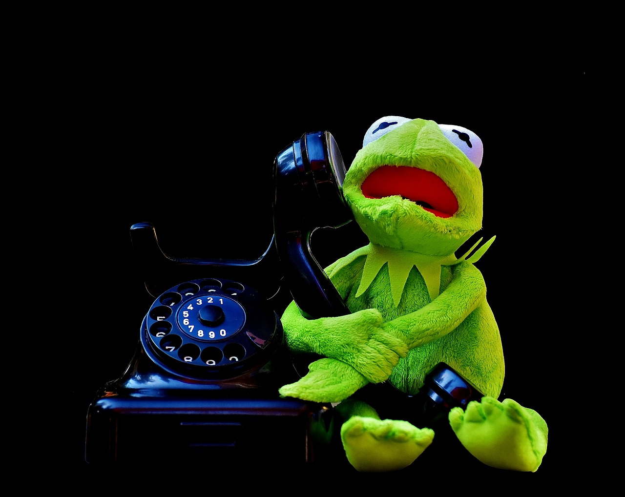 Image - kermit frog phone figure funny