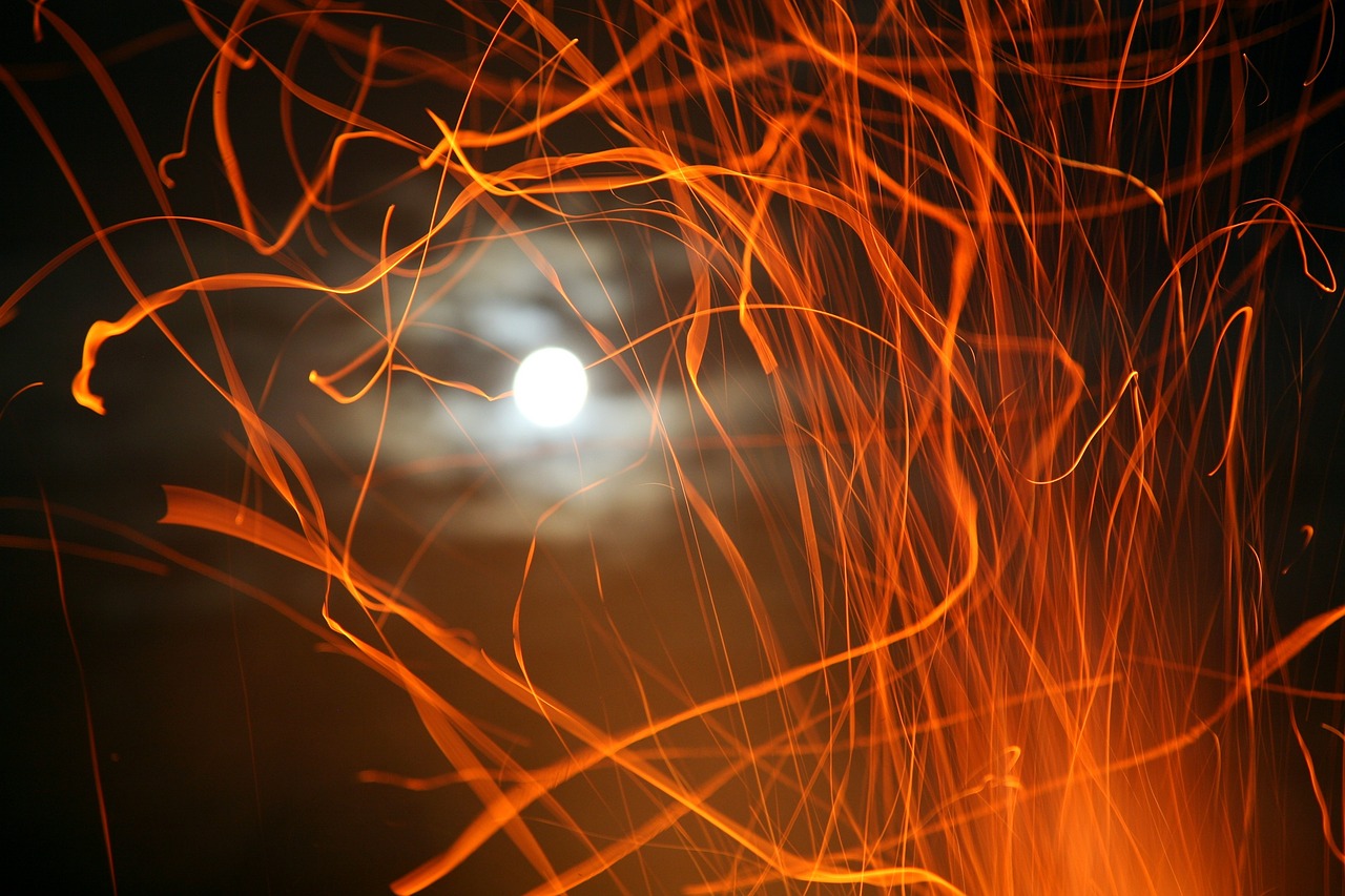 Image - koster fire spark night flame