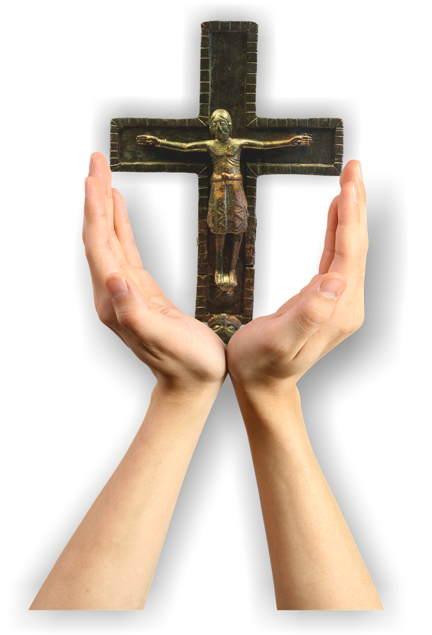 Image - hands cross isolated religion