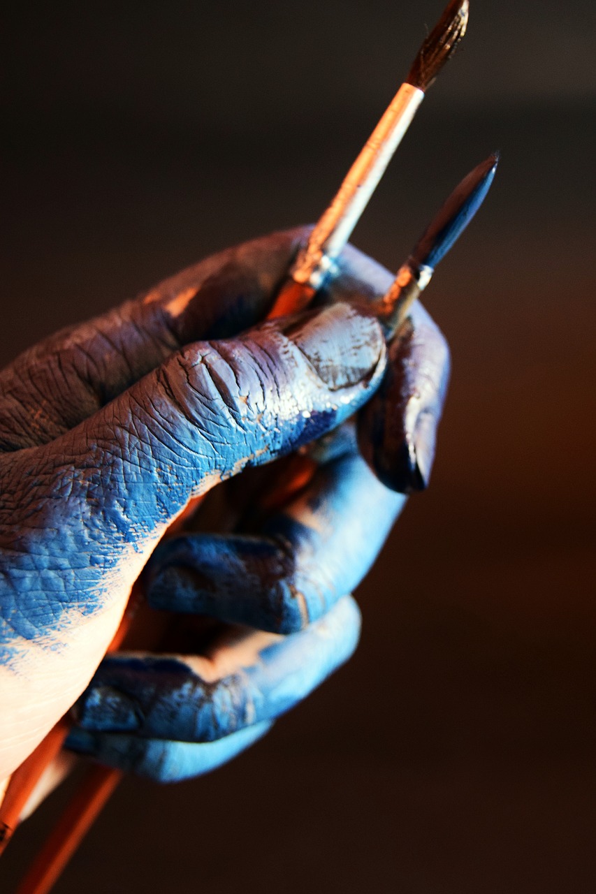 Image - hand blue design colorful color