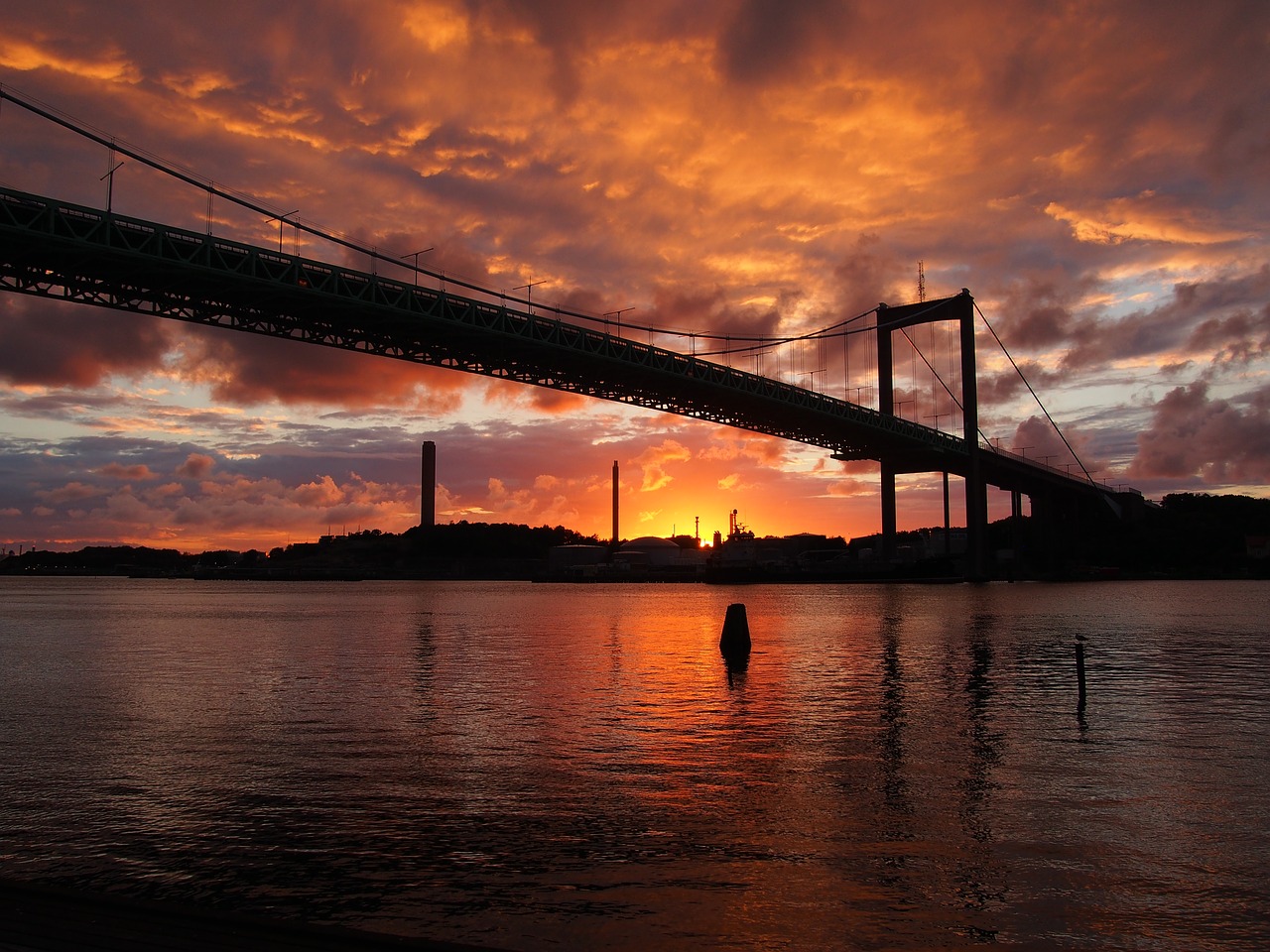 Image - gothenburg älvsborgsbron sunset
