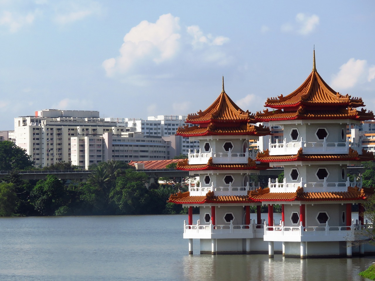 Image - tower building chinese garden