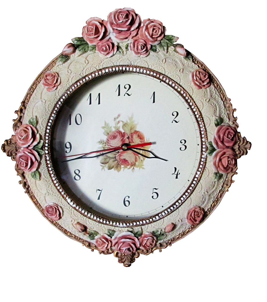 Image - clock roses decorated