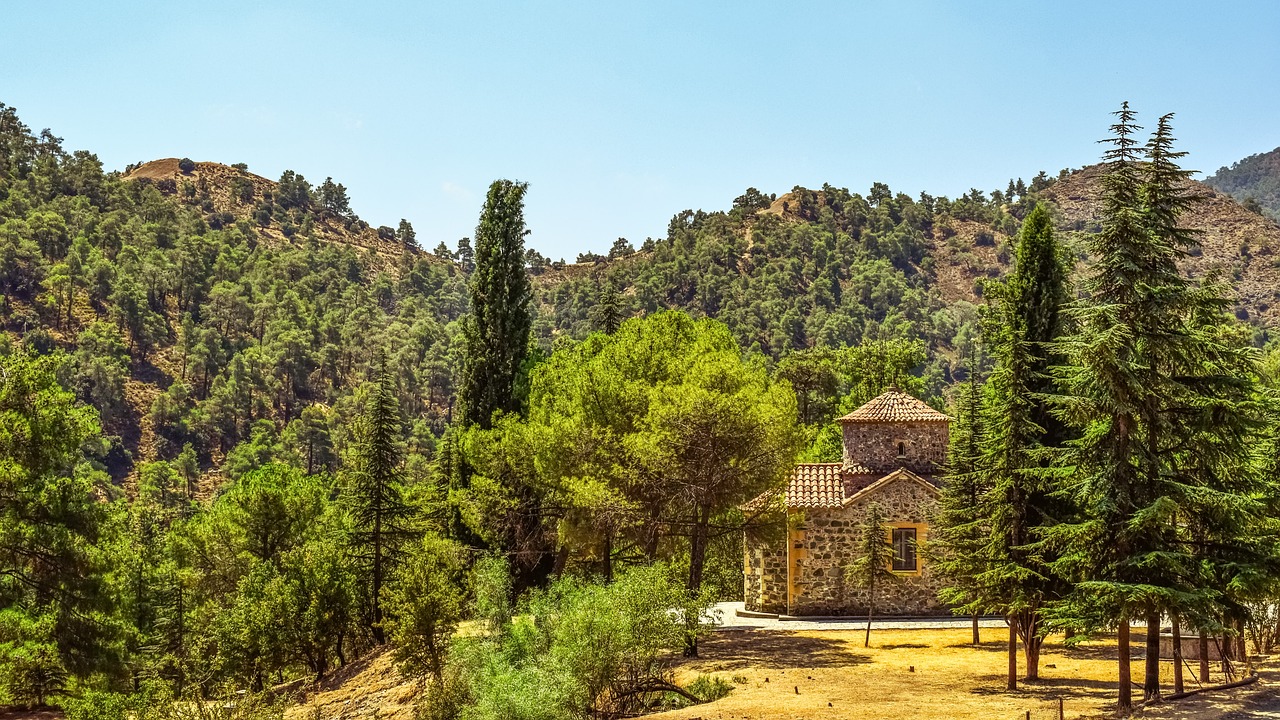 Image - landscape mountain forest chapel