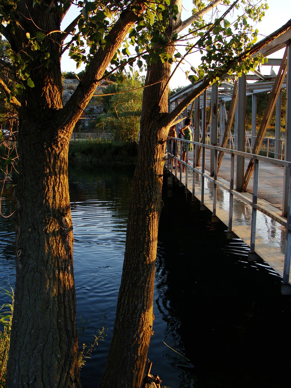 Image - bridge iron steel transport water