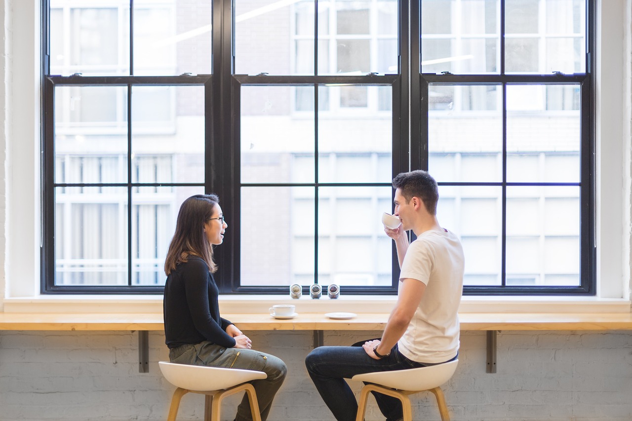Image - people man woman girl guy talking