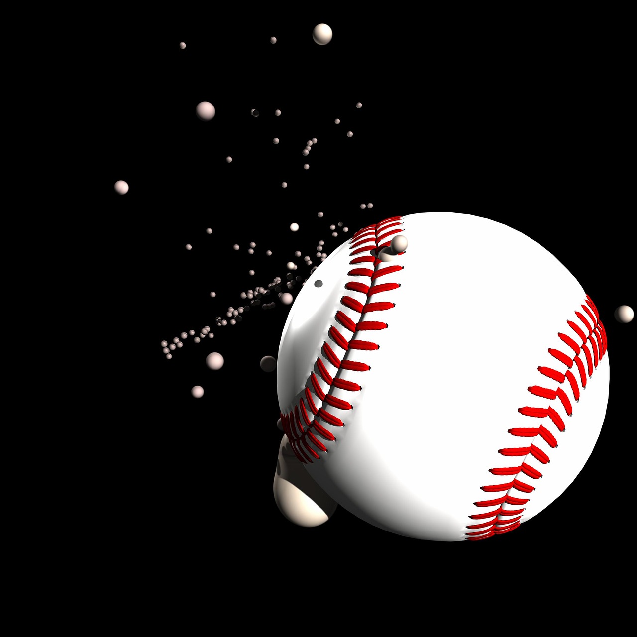 Image - baseball ball impact play fun